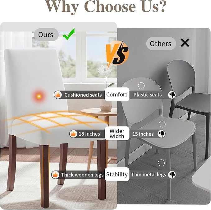 Dining Chairs Set of 6, Modern Dining Room Chairs - Image 4