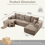 Sectional Cloud Couch for Living Room, Modular Floor Deep-Seat Sofa, Big Comfy - Image 2