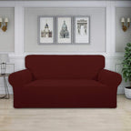 Easy-Going Stretch Oversized Loveseat Couch Covers Washable Wine | 1-Piece - Image 2
