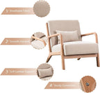 INZOY Mid-Century Modern Accent Chair Set of 2, Upholstered Living Room Chairs - Image 5