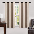 MIULEE 100% Blackout Linen Curtains by MIULEE