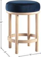 Meridian Furniture 976Navy-C Monette Collection Art Deco Counter Stool - Image 3