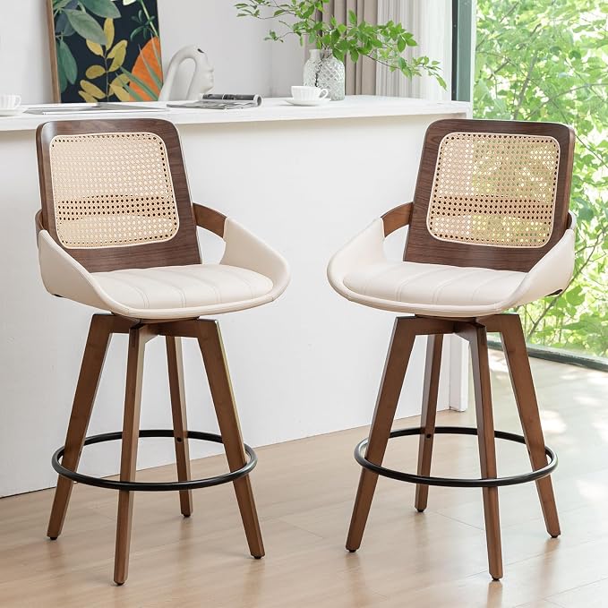 Set of 2 Mid Century Modern Counter Stools by KUNZENTLIVING
