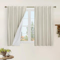 54 Inch Natural 100% Blackout Linen Curtains by LAMIT
