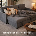 JAMFLY Pull Out Sleeper Sofa Bed - Image 5