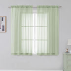Simplebrand Rod Pocket Top Solid Voile Sheer Curtains by Simplebrand