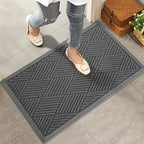 Sturdy Front Door Mat, Absorbent Muddy Dirt Resist Welcome Door Mats Outdoor by HIYARD