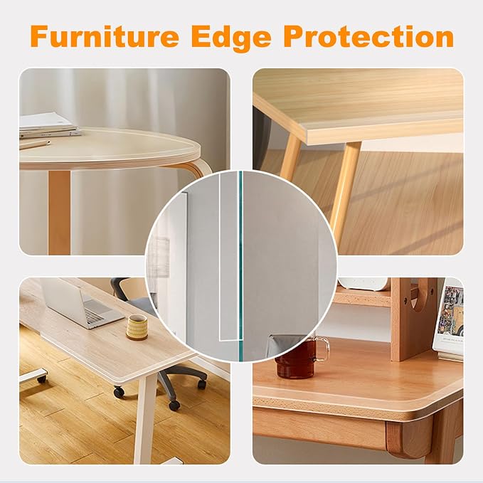 Clear Soft Corner Protectors for Furniture Strip, 0.8 in x 13.12 FT, Sharp Edge - Image 5