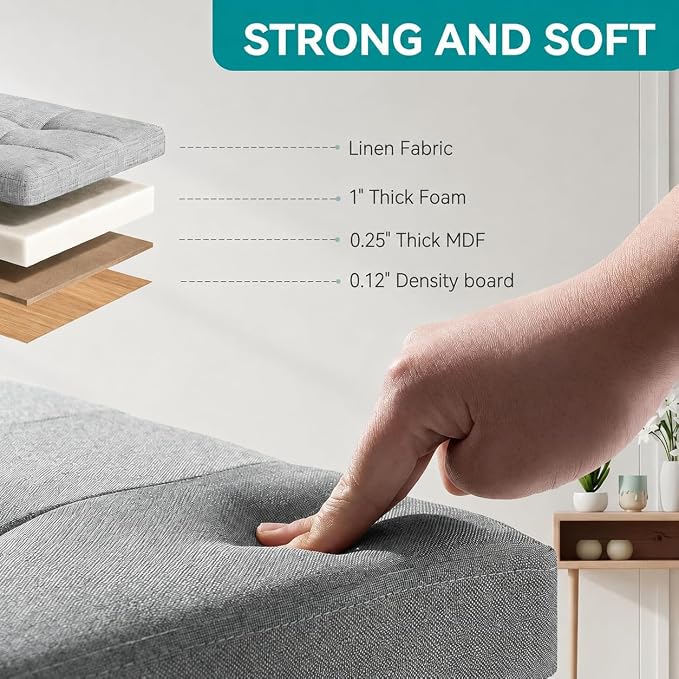 BRIAN & DANY Ottoman with Storage, Small Storage Ottoman - Image 4