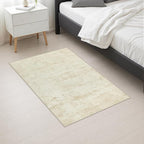 2x3 Washable Entryway Rug: Modern Abstract Indoor Soft Carpet Beige | - Image 5
