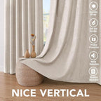 H.VERSAILTEX Linen Blackout Curtains 54 Inches Long 100% Blackout Thermal - Image 7