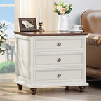 Joaxswe 24" Wide Farmhouse Night Stand, Large End Table by Joaxswe