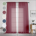 Sheer Curtains 96 Inch Long, Elegant Sheer Curtains by OWENIE
