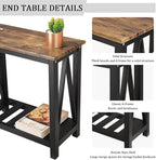 Narrow Side Table Rectangular End Tables - Image 4