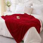 Red Fleece Throw Blanket 50”×70” - Image 2