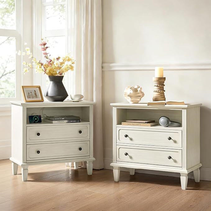 HULALA HOME Farmhouse End Table by HULALAHOME