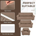 Peryiter 3 Pcs Couch and Loveseat Covers Set Sofa Cover - Image 4