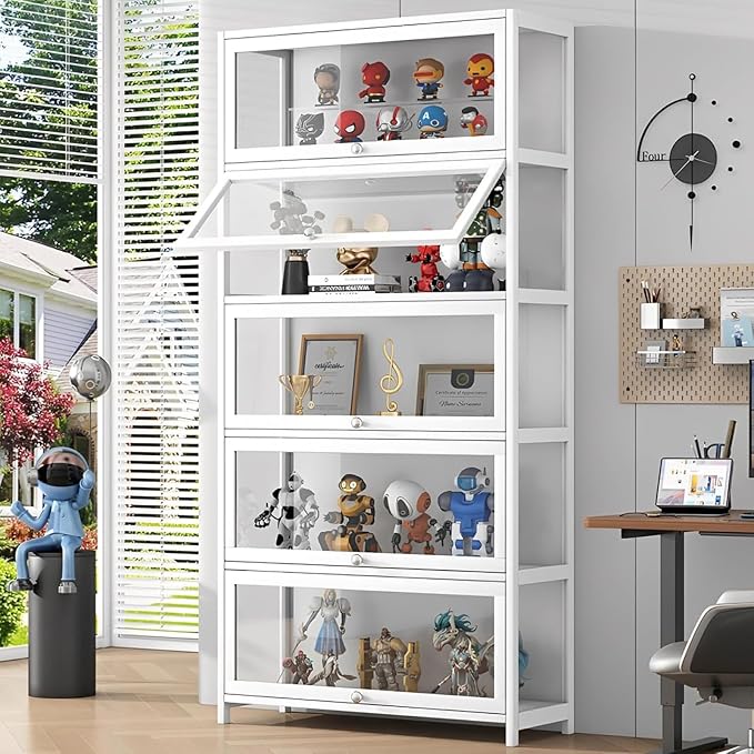 Display Cabinet with Acrylic Door, 5-Tier Curio Display Cabinet, Display Case - Image 7