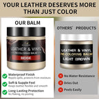 Leather Recoloring Balm with 100ml Mink Oil, Car Seats, Dye & Restorer - Image 3