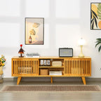 Bamboo TV Stand for TVs up to 65", Accent Entertainment Center - Image 4