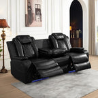 Power Recliner Sofa Set with LED Lights, Includes a Manual Recliner 1 Seat and - Image 4