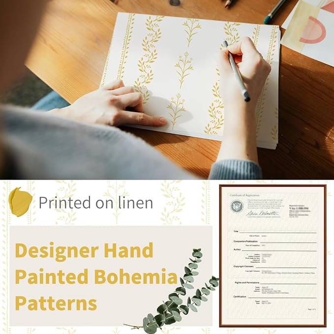 BGment Mustard Yellow Vintage Floral Linen Curtains - Image 4