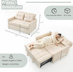 GOSUHI 52" Sleeper Sofa with Pull-Out Bed, 3-in-1 Convertible Sofa Bed - Image 2