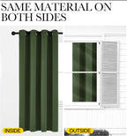 NICETOWN Room Darkening Dark Green Curtains - Image 6