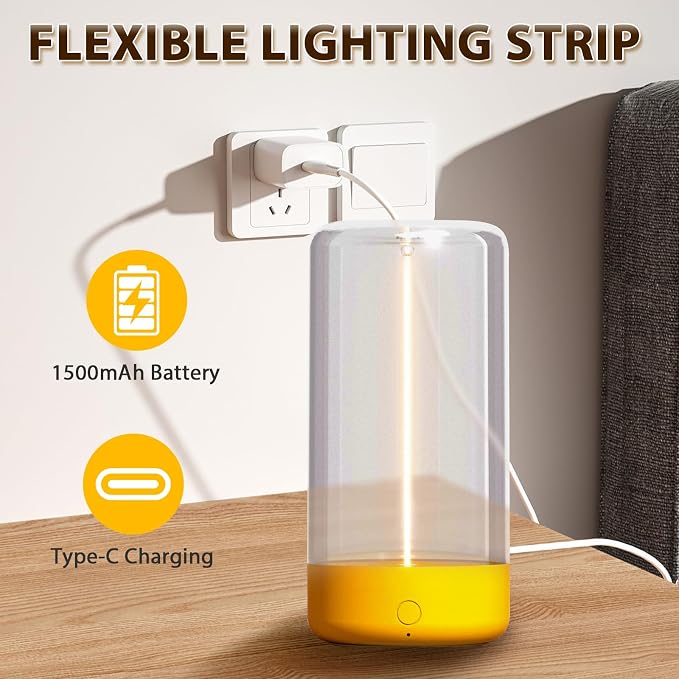 AUGE LIGHT Mini Minimalist Table Lamp Cordless Lamp Rechargeable Table Lamp - Image 7