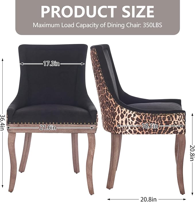 Modern Dining Chairs Set of 6, High Back Dining Chairs Side Chairs - Image 3
