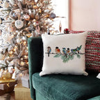 RABUSOFA Christmas Outdoor Pillow Covers Waterproof 18x18 Inch Birds Christmas - Image 2