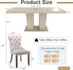 Henf 5 Pieces Extendable Dining Table Set - Image 3
