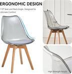 5-Piece Round Dining Table Set, Small Kitchen Table Chairs Set of 4 Space - Image 6