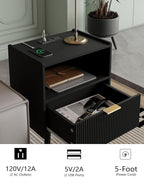 Veegle Nightstand, Modern Bedside Table - Image 4