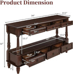 Vintage Solid Wood Console Table - Image 2
