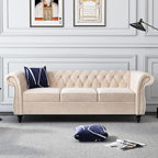 AVZEAR 3 seat Sofa, Velvet Living Room Large Modern Chesterfield Fabric Modern by AVZEAR