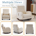 VINGLI Chenille Low Seat Rocking Chair, Upholstered Nursery Glider Chair - Image 8