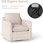 INZOY Swivel Accent Chair Set of 2, Upholstered Square Chair - Image 5