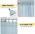 Sky Blue Sheer Curtains 84 Inches Long 2 Panels - Image 2