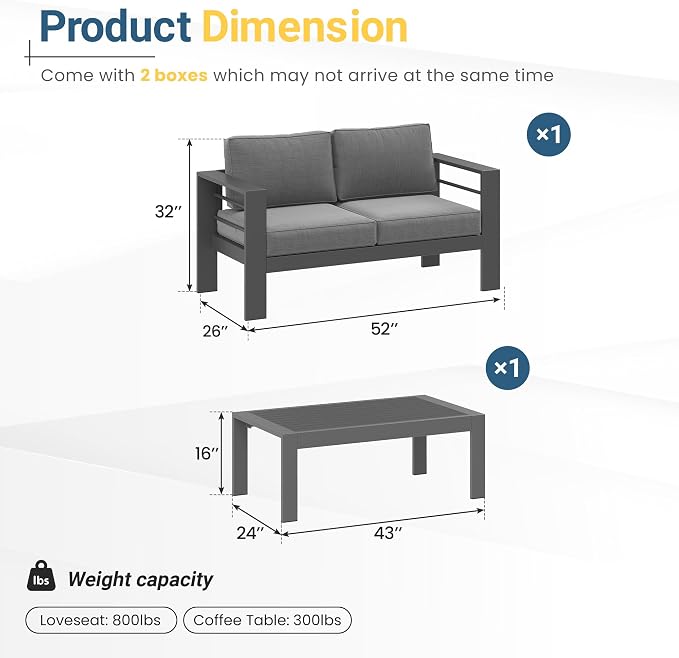 Wisteria Lane Metal Patio Furniture Set - Image 2