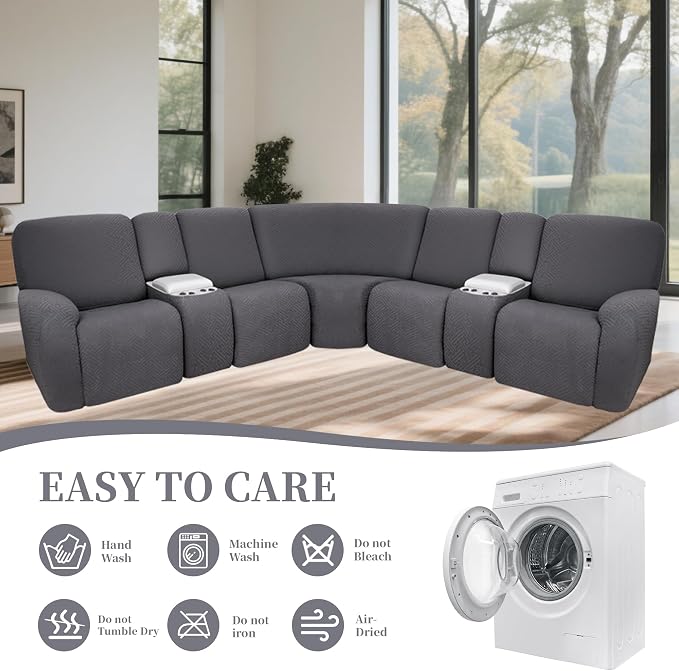 100% Waterproof Sectional Recliner Couch Covers - Image 8