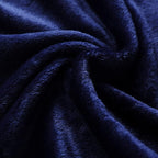 Fleece Plush Throw Blanket Navy Blue 50"x70"for Couch Fuzzy Cozy Flannel | - Image 5