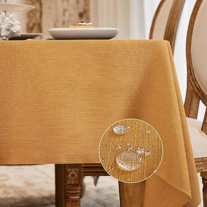 BALCONY & FALCON Rectangle Tablecloth Washable Wrinkle Resistant and Water by BALCONYFALCON