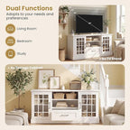 Giantex Farmhouse TV Stand for 65/70 Inch TV, Tall Entertainment Center - Image 5