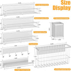 Magnetic Spice Rack for Refrigerator, 7 Pack 100% Metal Strong Magnet Shelf - Image 2