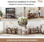 Tiita Wooden TV Stand for 65 Inch TV, Modern Media Console Table - Image 8