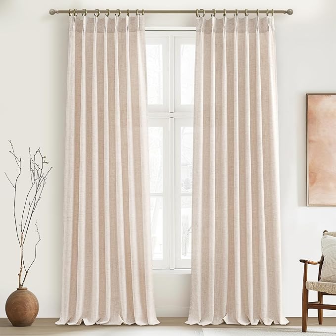 PleatedDrapes Drop Cloth Farm House Tall Curtains by PleatedDrapes