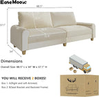 EASE MOOSE 88.5" Large Seat Velvet Loveseat Sofa, Soft Deep Seat Couches - Image 2