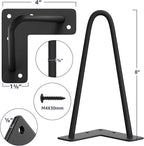 SMARTSTANDARD 8 Inch Heavy Duty Hairpin Furniture Legs, Metal Home DIY Projects - Image 2