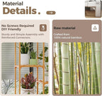 Bamworld Bamboo Plant Stand Indoor Hanging Plants Shelf - Image 3